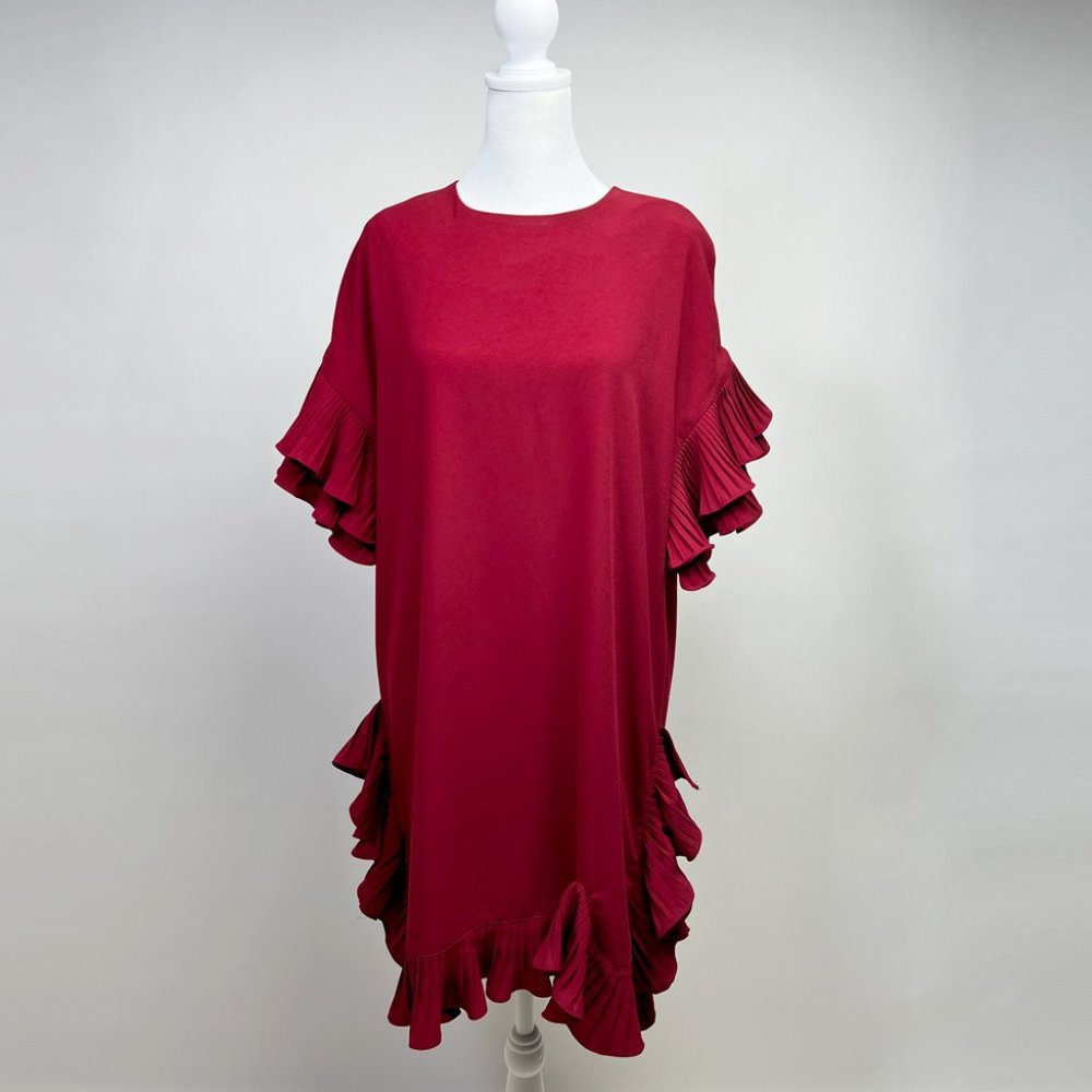 Red Flared Dress | Size S | Casual Elegance | Gently Used